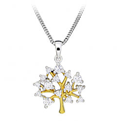 Stylový bicolor náhrdelník se stromem života SC415