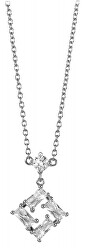 Žiarivý strieborný náhrdelník s kubickými zirkónmi SC334-041655501