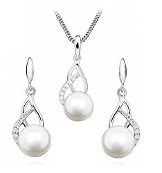 Zvýhodněná sada šperků s perlami SC404, SC405 (řetízek, přívěsek, náušnice)