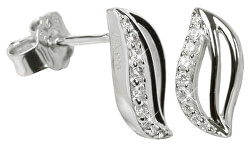 Silberne Ohrringe mit Kristallen SC039