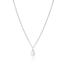 Elegantní stříbrný náhrdelník s barokní perlou Padua SJ-N2455-P
