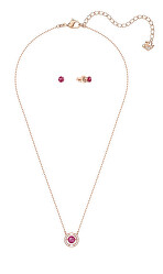 Bronzová súprava šperkov s kryštálmi Sparkling Dance 5480494 (náušnice, náhrdelník)