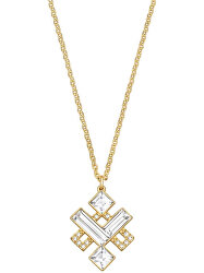 Stylový pozlacený náhrdelník s krystaly Eloquent 5186447
