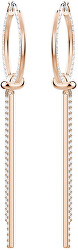 Dlouhé bronzové náušnice s krystaly LIFELONG 5390820