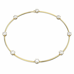Elegante vergoldete Halskette mit Kristallen Constella 5622720