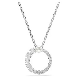 Collana elegante con perla di cristallo e zirconi Matrix 5688751