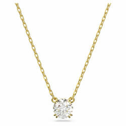 Elegantní pozlacený náhrdelník s krystalem Constella 5636703