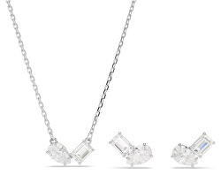 Set elegant de bijuterii cu cristale Mesmera 5665829 (cercei, colier)