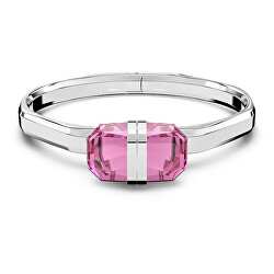 Krásný pevný náramek s růžovými krystaly Lucent 5633628