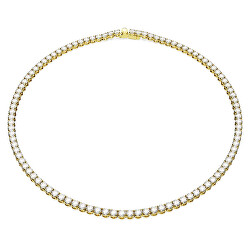 Luxusný pozlátený náhrdelník s čírymi kryštálmi Matrix Tennis 5681795