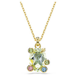 Moderní pozlacený náhrdelník se Swarovski krystaly Gema 5705816