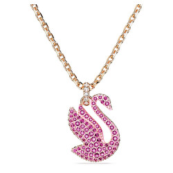 Něžný pozlacený náhrdelník s Labutí Iconic Swan 5647552