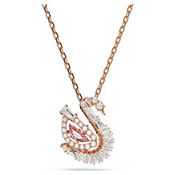 Pozlacený náhrdelník Labuť se Swarovski zirkony Swan 5732414