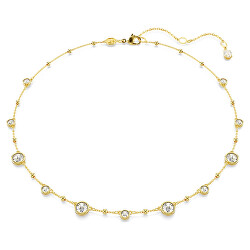 Módny pozlátený náhrdelník s krištáľmi Imber 5680090