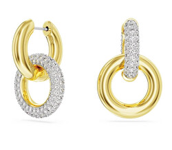 Affascinanti orecchini a cerchio placcati in oro Dextera 5668818