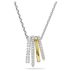 Elegante collana bicolore con cristalli Hyperbola 5696626