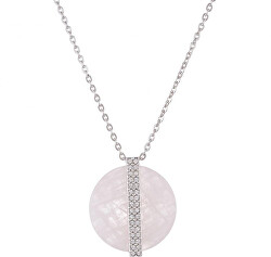 Stylový náhrdelník s růženínem a krystaly Swarovski 5190026