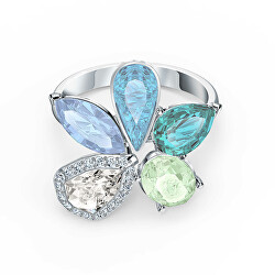 Třpytivý prsten s barevnými krystaly Sunny 55349