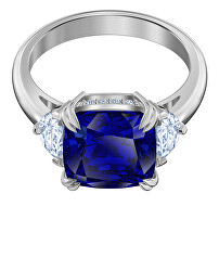 Trblietavý prsteň s modrým kryštálom Swarovski Attract Trilogy 5515710