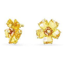 Einzigartige vergoldete Ohrringe mit Kristallen Florere 5650571