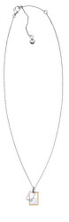 Elegantný oceľový náhrdelník s perleťou a kryštály Agnetha SKJ1430998