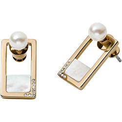 Luxusné náušnice s perlami a kryštály 2v1 Agnetha SKJ1426998