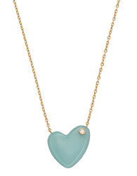 Romantický pozlacený náhrdelník Sofie Sea Glass SKJ1801710