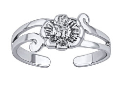 Otevřený stříbrný prsten na nohu květina Aiko PRM12178R