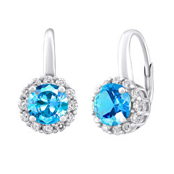 Sharon ezüst fülbevaló kék kristályokkal TXRE100009