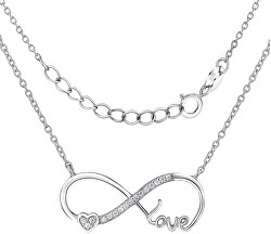 Stříbrný náhrdelník Nekonečná láska Infinity JJJN0243