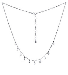 Stříbrný náhrdelník s ozdobami Midnight Sky MSS031N