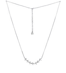 Stříbrný náhrdelník Zoe s přívěskem ve tvaru lístků s Brilliance Zirconia MSS175N