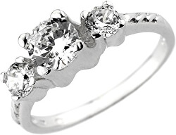 Zirkónový zásnubný prsteň Via zo striebra JJJR0801