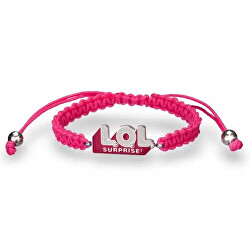 Růžový textilní náramek pro dívky LOL Logo L3011STLOL