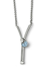 Slušivý náhrdelník pro dívky Dreamzip s krystaly L1001BLU