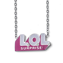 Stylový dívčí náhrdelník Logo s krystaly L1012STLOL
