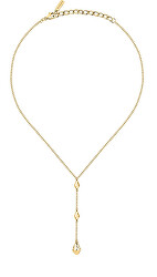 Moderní dámský pozlacený náhrdelník z oceli T-Design TJAXA09