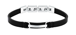 Pánský náramek z černé kůže T-Leather TJAXZ08