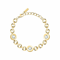 Bracciale massiccio placcato in oro con cristalli TJAXC111