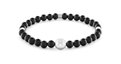 Brățară cu mărgele negre de onix Beads 2790609