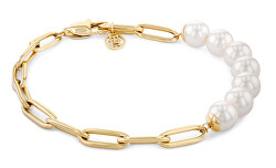 Elegantní pozlacený perlový náramek Orb Pearl 2780770