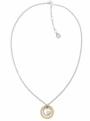 Luxusný oceľový náhrdelník s bicolor príveskom 2780538