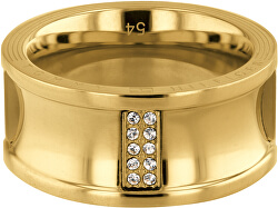 Luxusný pozlátený prsteň s kryštálmi TH2780036