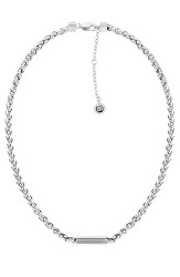 Módny oceľový náhrdelník so zirkónmi 2780872