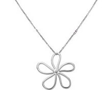 Ocelový náhrdelník s květinou TH2700934