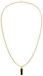 Originální pozlacený náhrdelník s onyxem 2790541