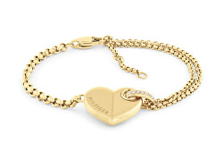 Bracciale affascinante placcato in oro con il cuore Bold Heart 2780929