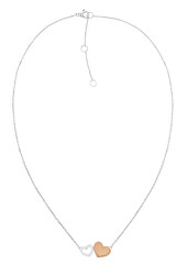 Slušivý oceľový náhrdelník so srdiečkami Enamel Hearts 2780743