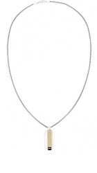 Stylový bicolor náhrdelník Psí známka 2790318