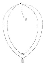 Stilvolle doppelte Halskette aus Stahl 2780715